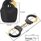 Heavy Duty Black & Gold Steal Professional Grade Handcuffs with Two Keys & Case