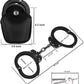 Heavy Duty Black Steel Professional Grade Handcuffs with Two Keys & Case