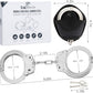Handcuffs with Two Keys & Handcuffs Case| Heavy Duty Silver Steal Professional Grade | Bend/Break Free Secure Handcuffs