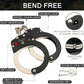 Handcuffs with Two Keys & Case| Heavy Duty Black and Silver Steal Professional Grade | Bend/Break Free Secure Handcuffs