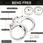 Handcuffs with Two Keys & Handcuffs Case| Heavy Duty Silver Steal Professional Grade | Bend/Break Free Secure Handcuffs
