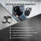 Handcuffs with Two Keys & Case| Heavy Duty Black and Silver Steal Professional Grade | Bend/Break Free Secure Handcuffs