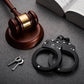 Heavy Duty Black Steel Professional Grade Handcuffs with Two Keys & Case
