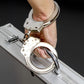 Handcuffs with Two Keys & Handcuffs Case| Heavy Duty Silver Steal Professional Grade | Bend/Break Free Secure Handcuffs