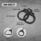 Heavy Duty Steel Handcuffs – Professional Grade Black Restraints with Double Lock, Rust-Resistant Finish, Two Keys & Carry Case – Durable Security & Tactical Use