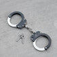 Handcuffs with Two Keys & Case| Heavy Duty Black and Silver Steal Professional Grade | Bend/Break Free Secure Handcuffs